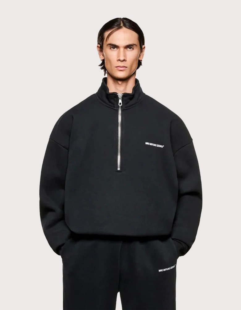 Oversized Uniform Quarter Zip Sweatshirt