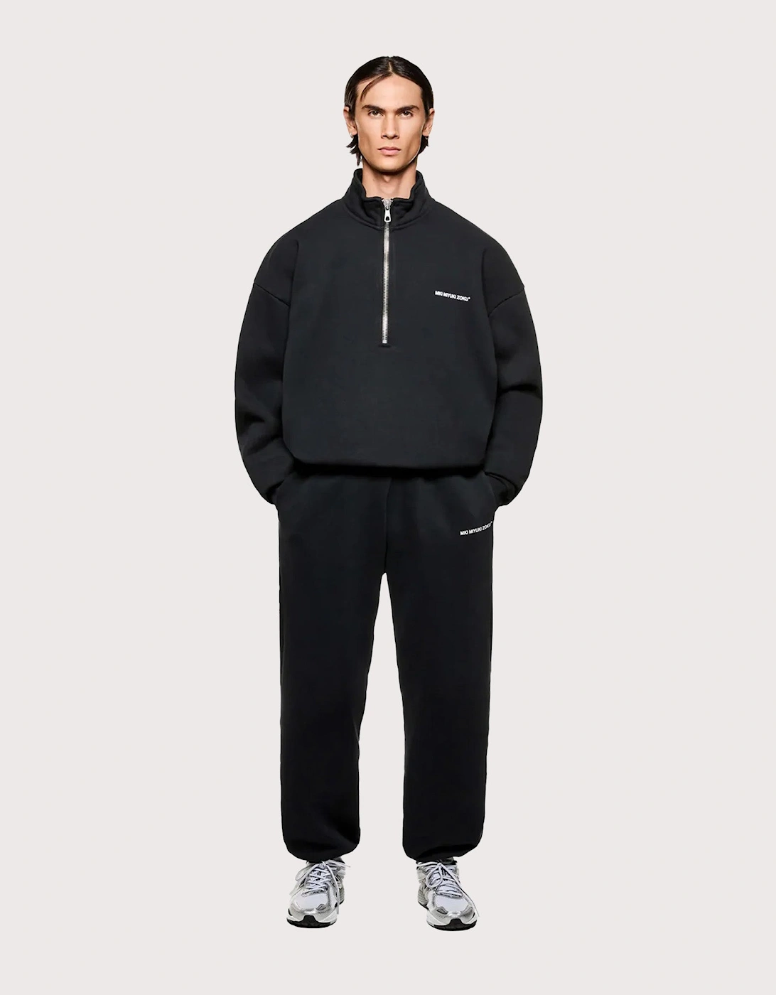 Oversized Uniform Quarter Zip Sweatshirt