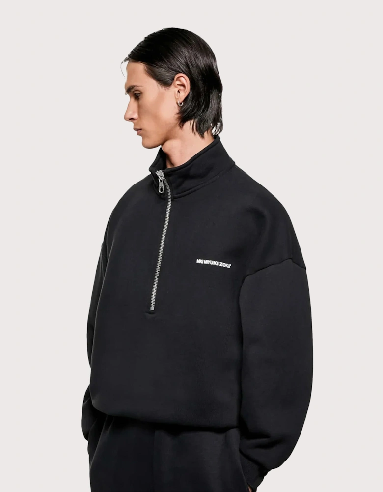 Oversized Uniform Quarter Zip Sweatshirt
