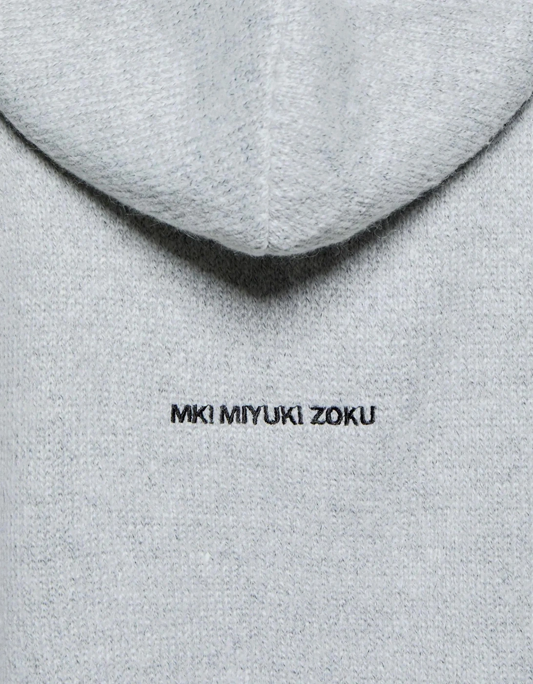 Mohair Blend Knit Zip Through Hoodie