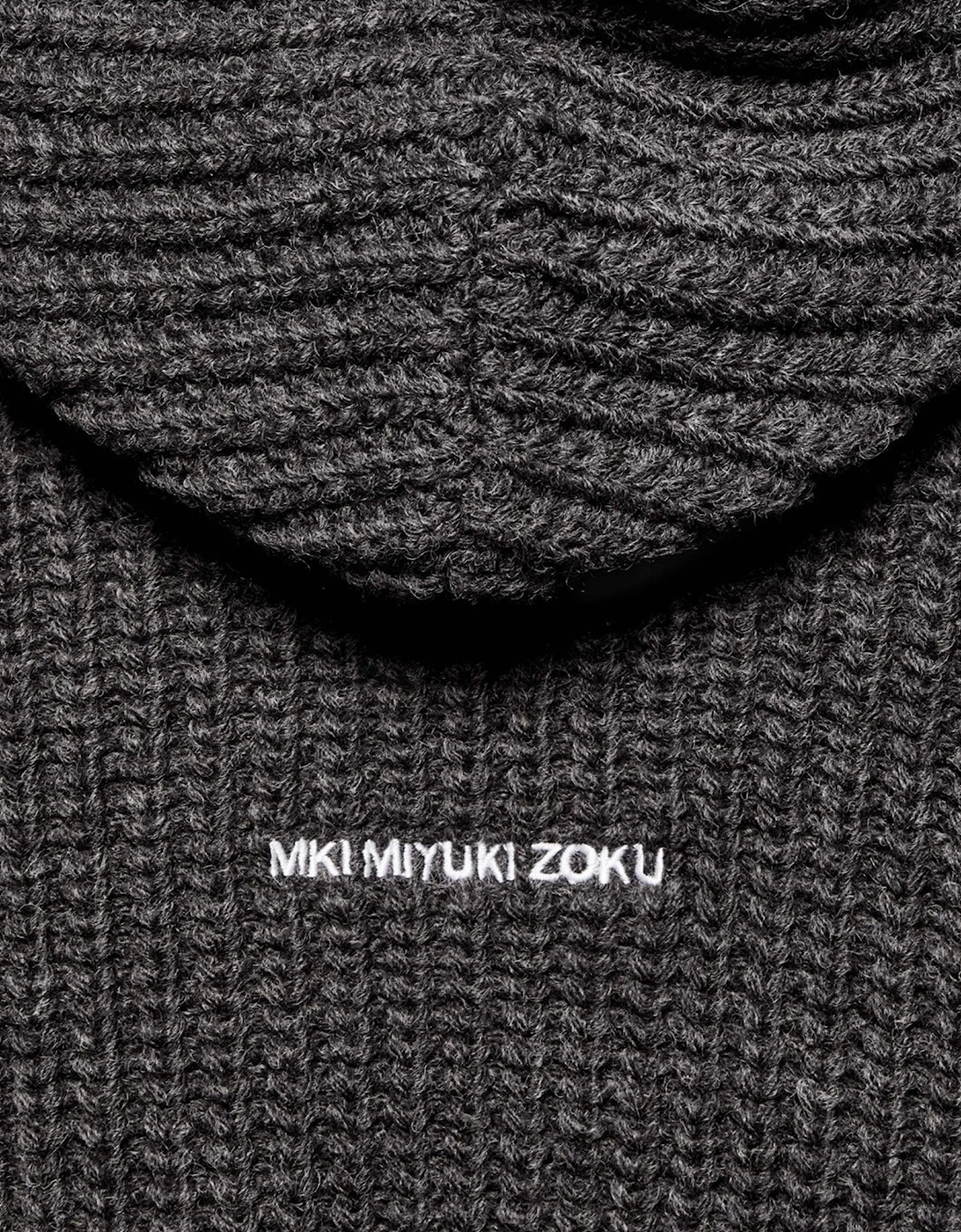 Oversized Chunky Rib Knit Hoodie