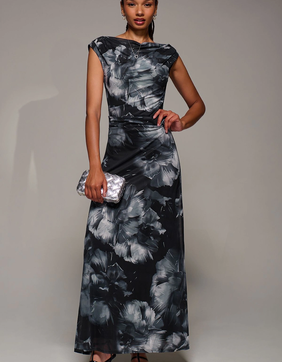 Multiway Neckline Mesh Maxi Dress, 2 of 1