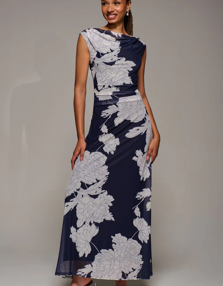 Multiway Neckline Mesh Maxi Dress