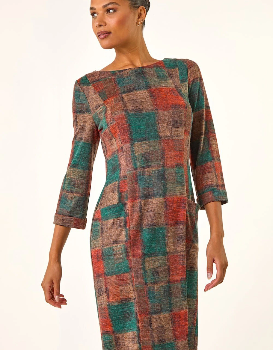 Patchwork Print Shift Pocket Dress, 2 of 1