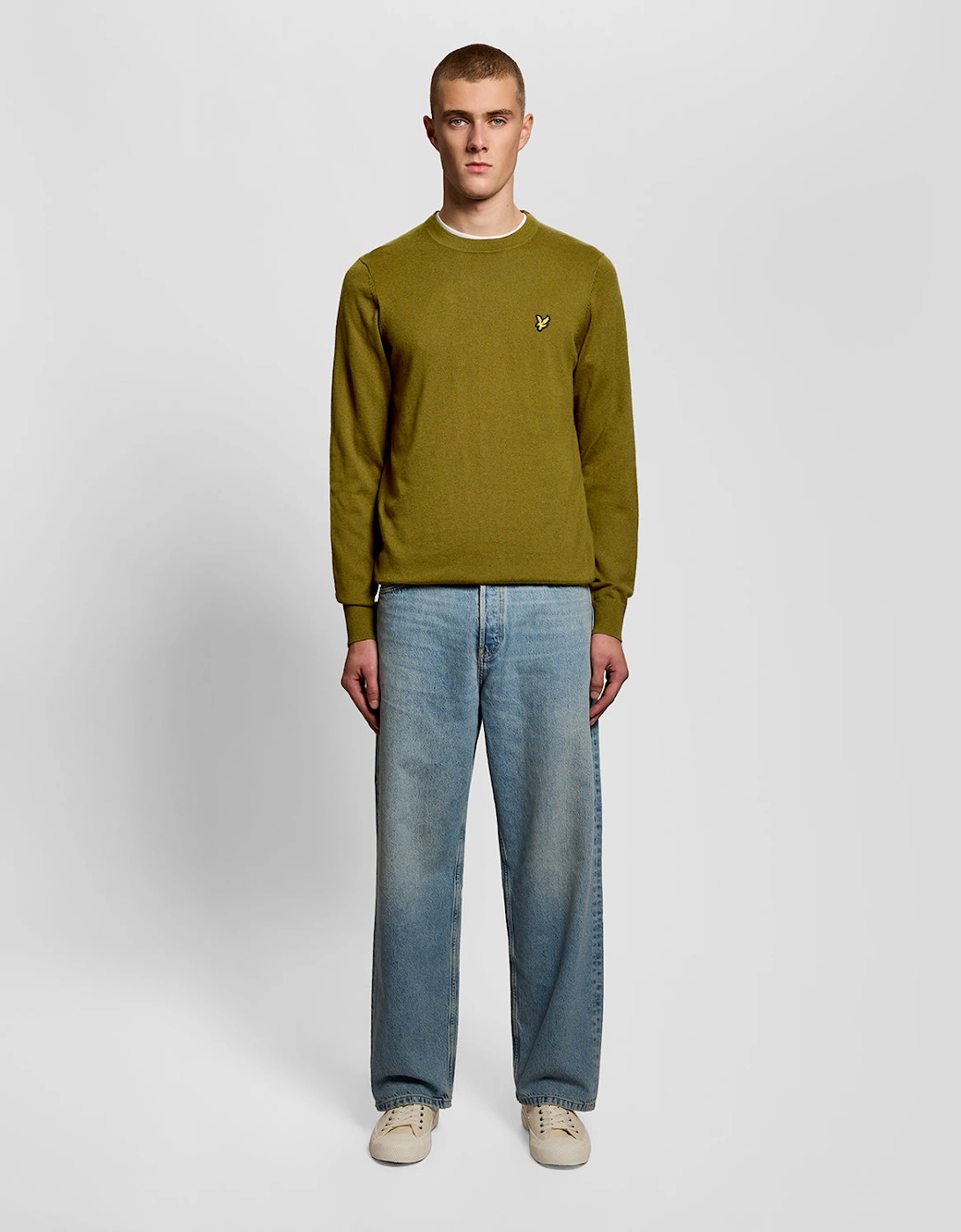 Cotton Merino Crew Neck Jumper