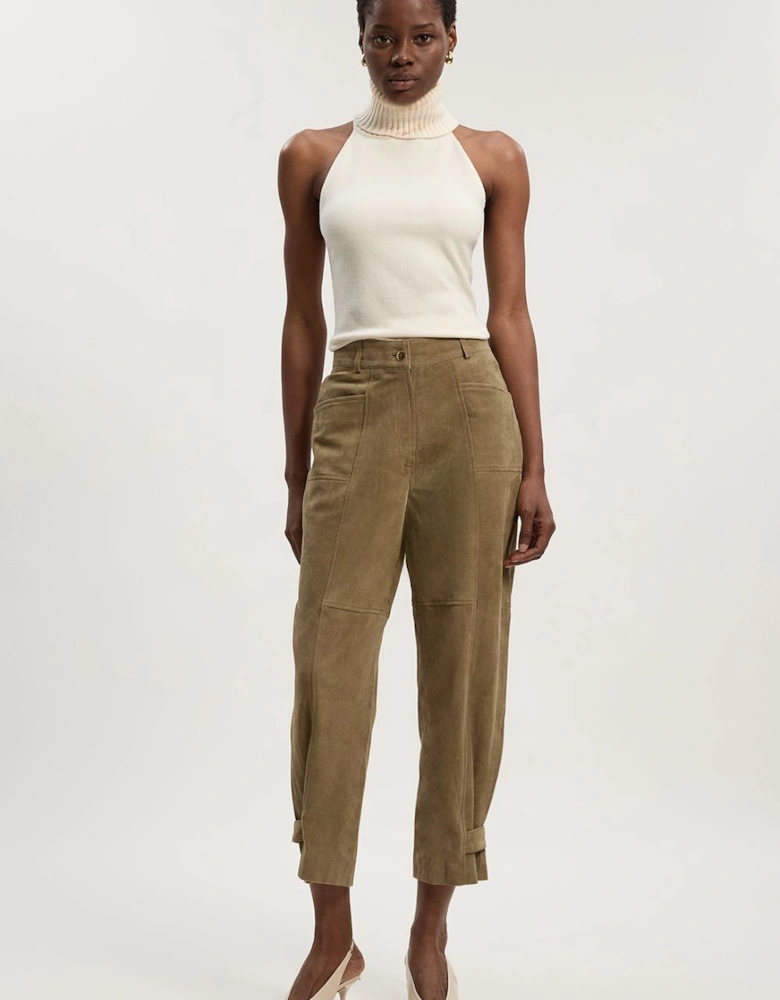 Suede Utility Trousers