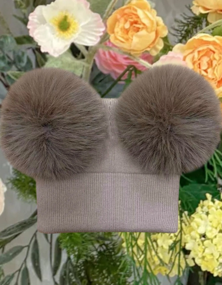 Irish Cream Faux Fur Hat