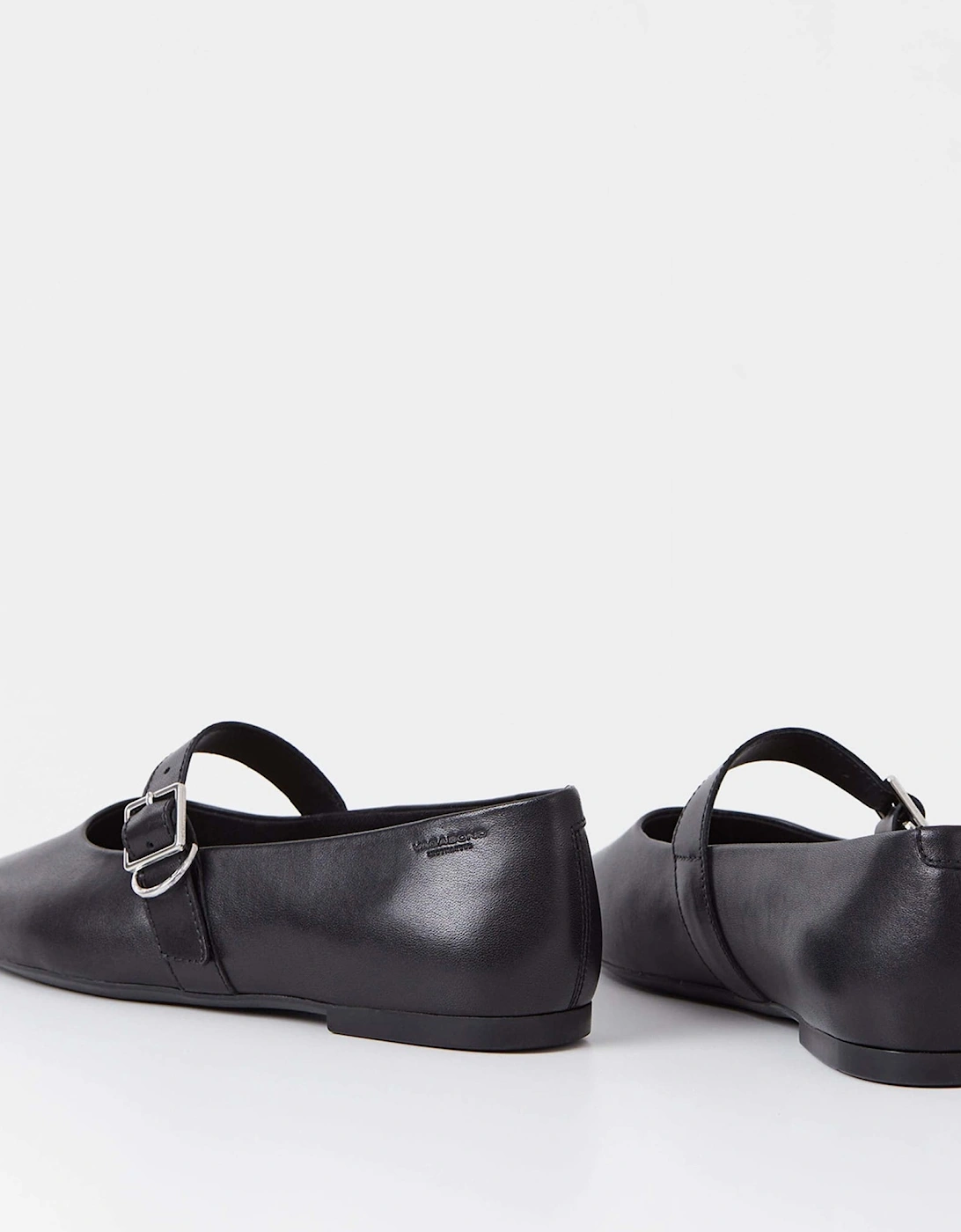 Jolin Buckle Leather Ballet Flats