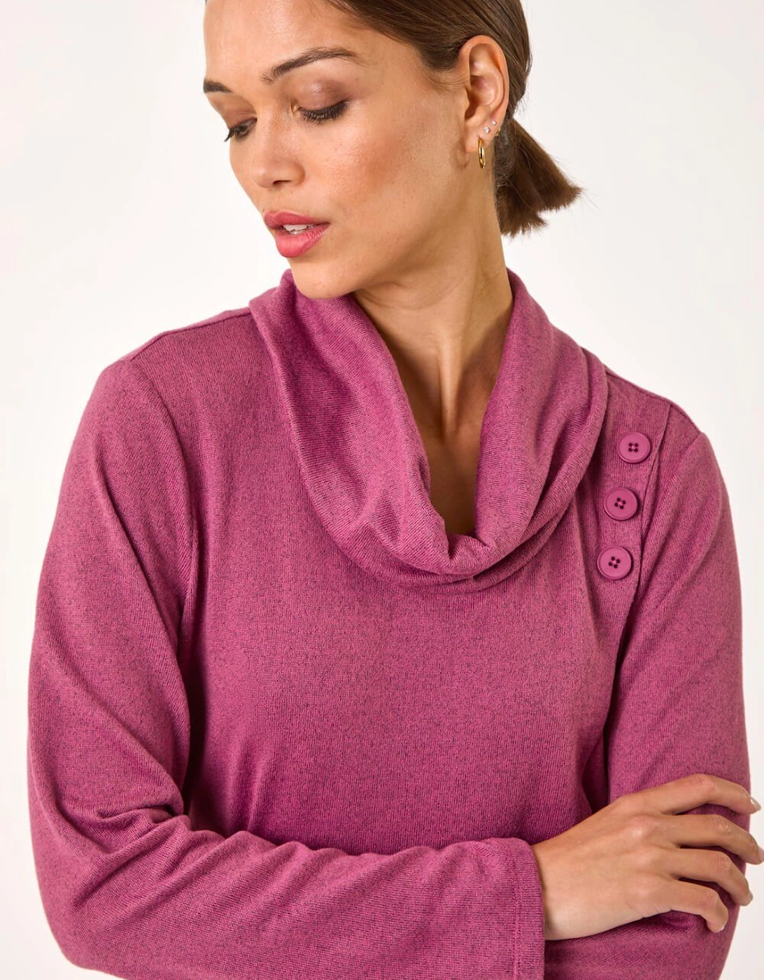 Wrap Front Cowl Neck Top, 2 of 1