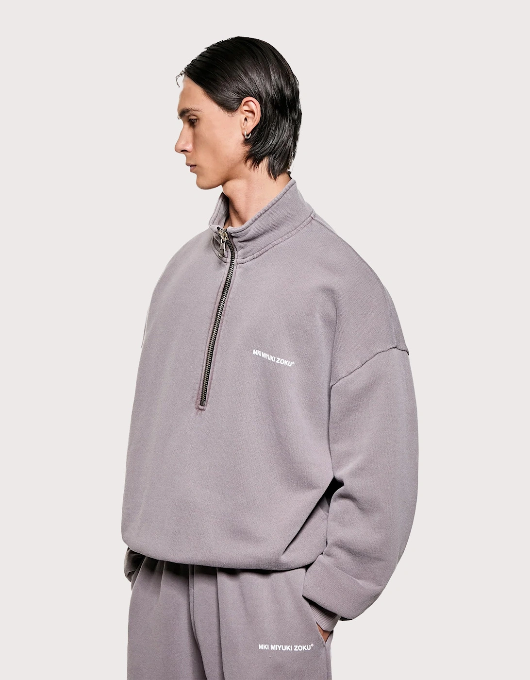 Oversized Uniform Quarter Zip Sweatshirt