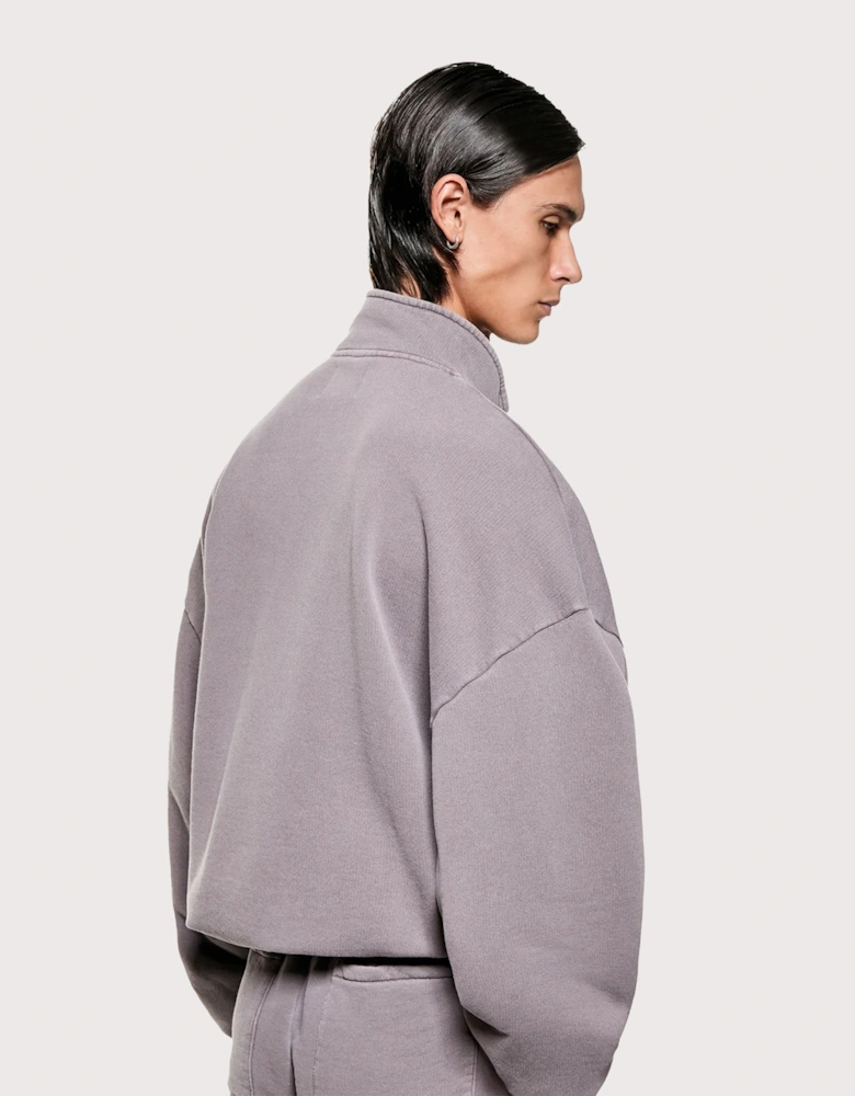 Oversized Uniform Quarter Zip Sweatshirt