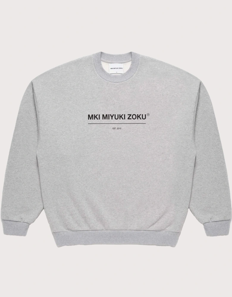Oversized Linear Crewneck Sweatshirt