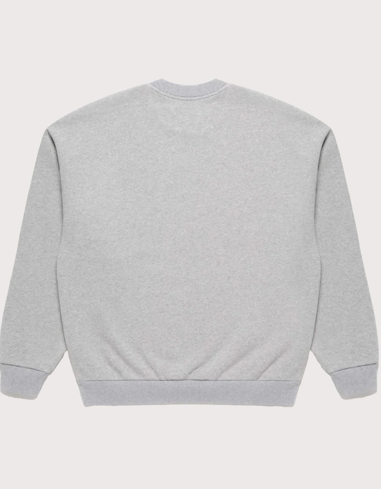 Oversized Linear Crewneck Sweatshirt