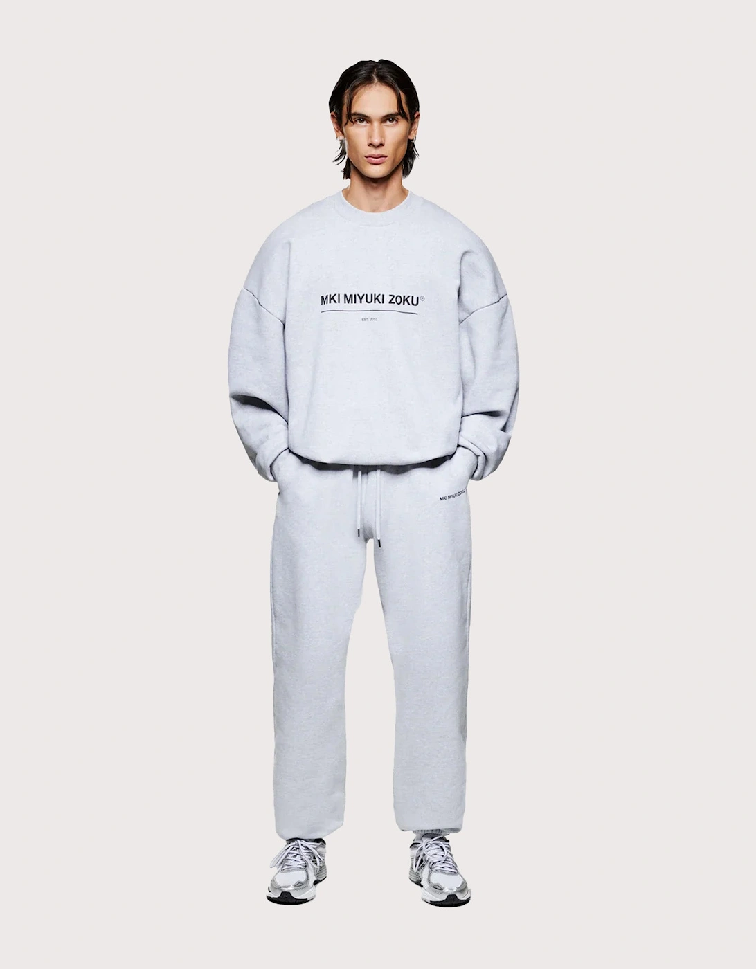 Oversized Linear Crewneck Sweatshirt