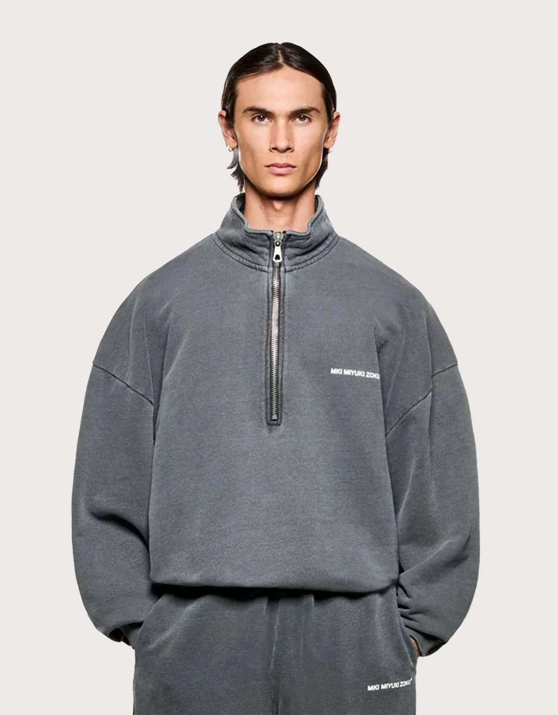 Oversized Uniform Quarter Zip Sweatshirt, 5 of 4