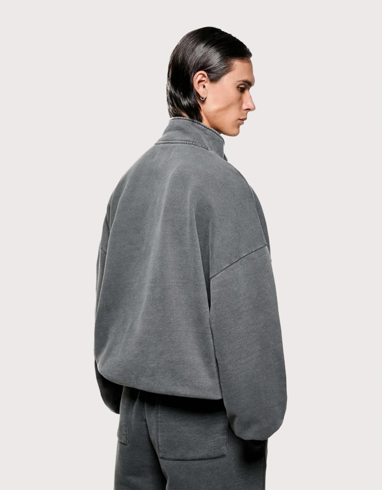 Oversized Uniform Quarter Zip Sweatshirt