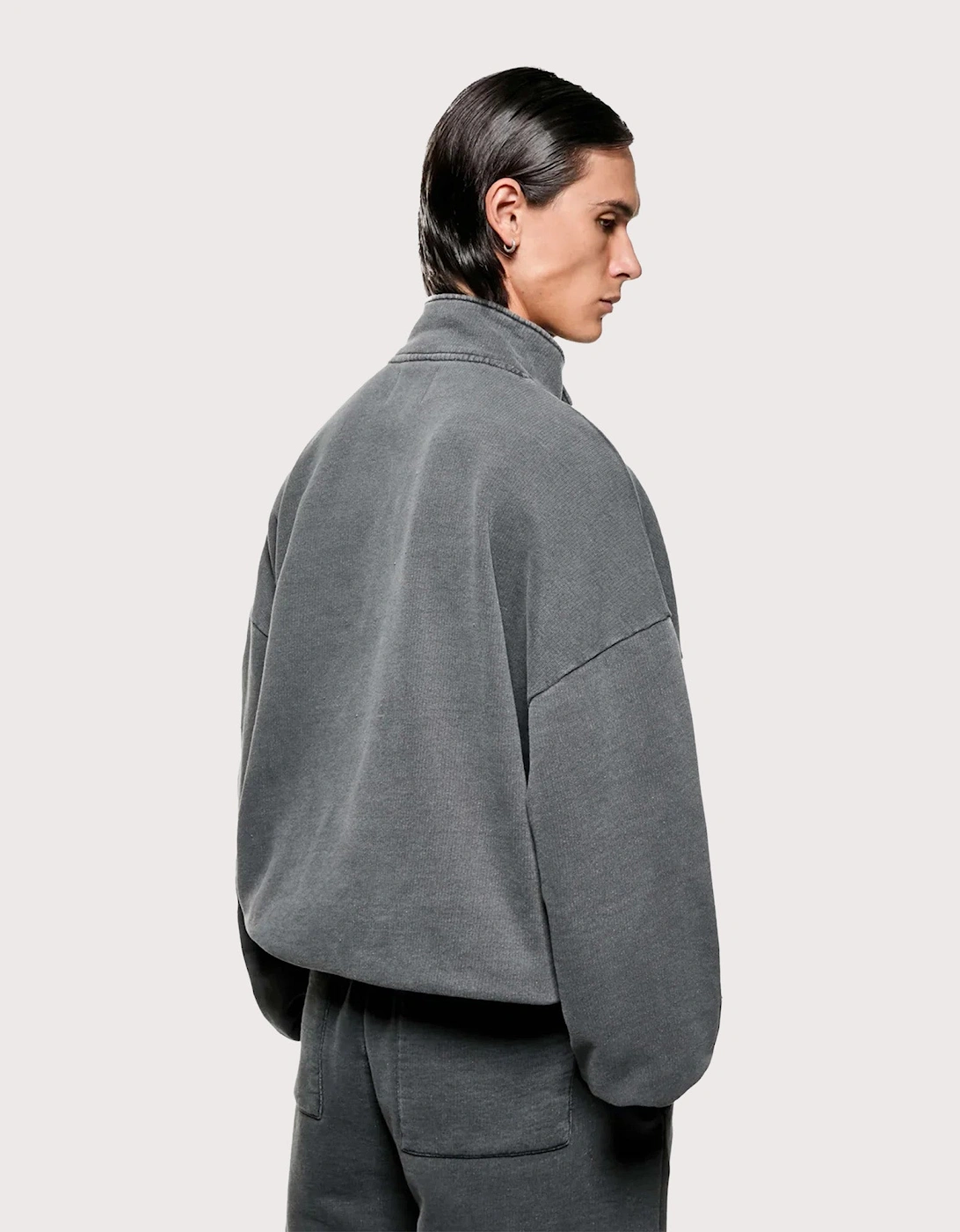 Oversized Uniform Quarter Zip Sweatshirt