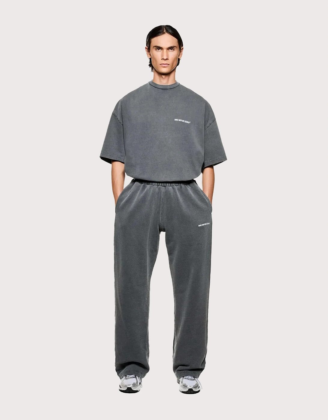 Open Hem Uniform Wide Leg Joggers