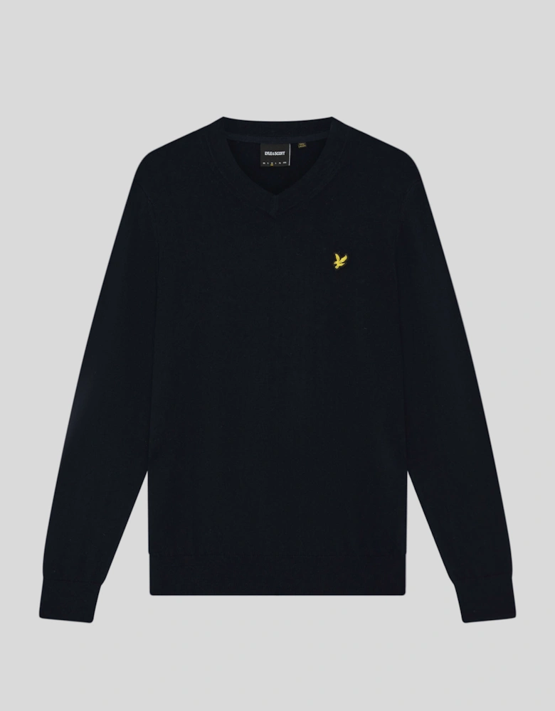 Cotton Merino V Neck Jumper