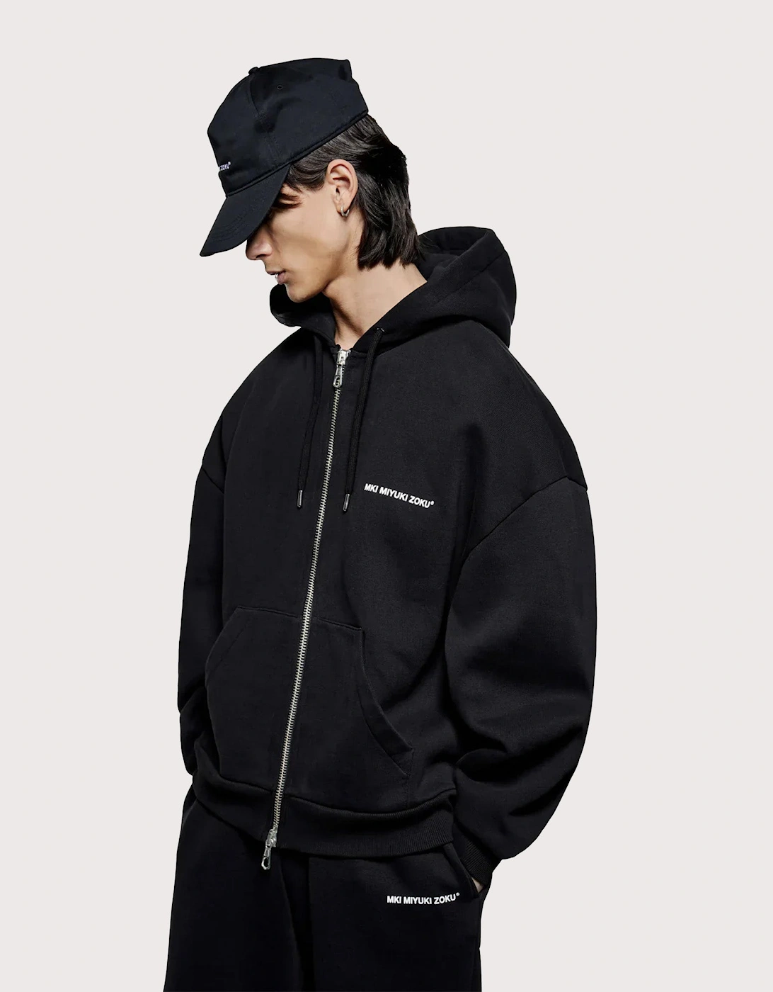 Oversized Uniform Zip Through Hoodie