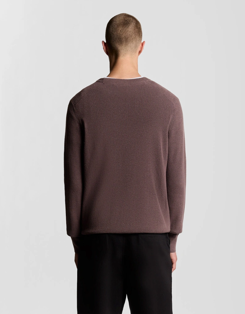Engineered Rib Crew Neck Jumper