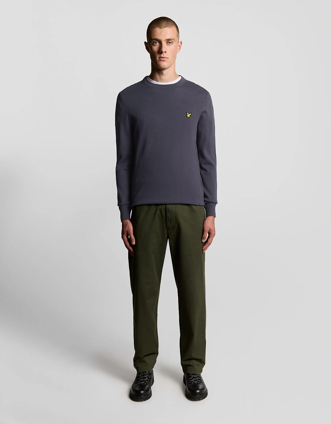 Cotton Merino Crew Neck Jumper
