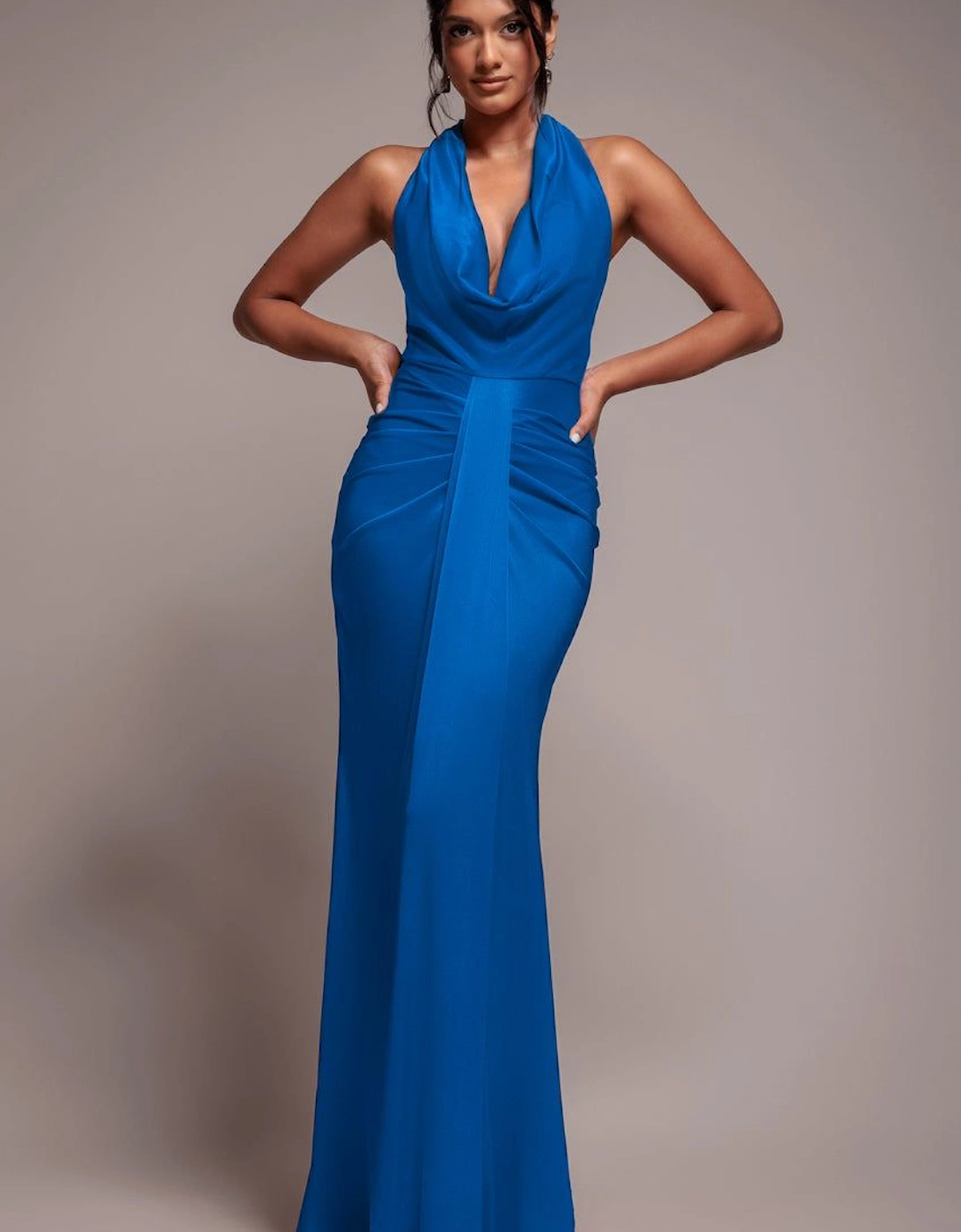 Open Back Cowl Neck Maxi Dress, 2 of 1