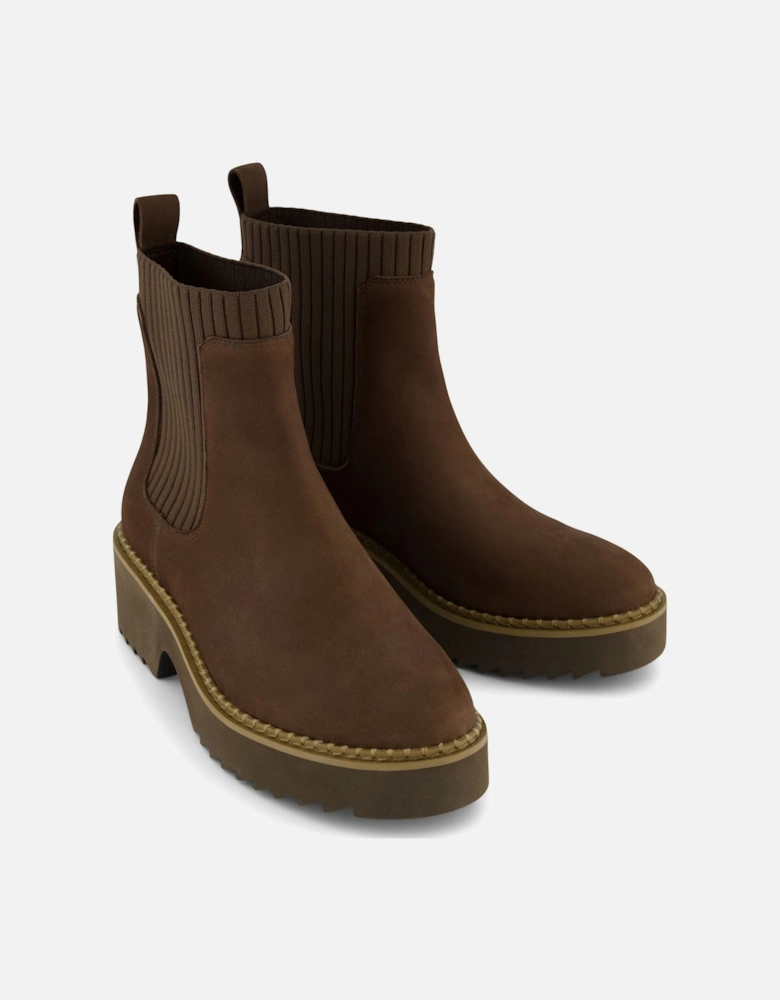 Millie Nubuck Leather Women's Dark Brown Boots