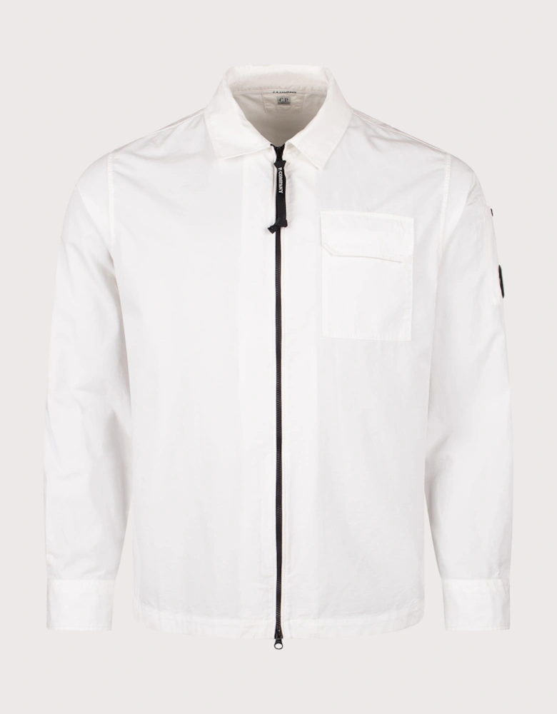 Organic Gabardine Zipped Lens Overshirt