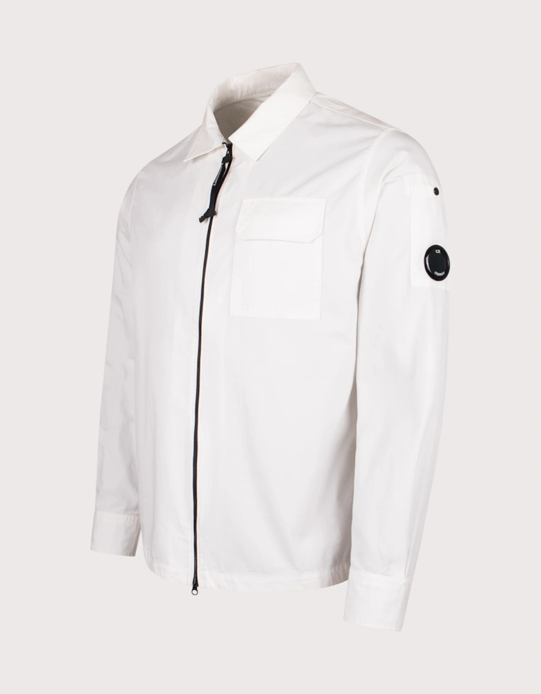 Organic Gabardine Zipped Lens Overshirt