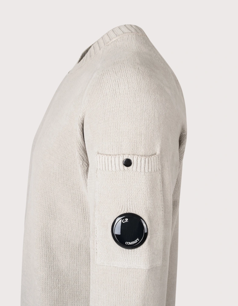 Cotton Chenille Crewneck Lens Jumper