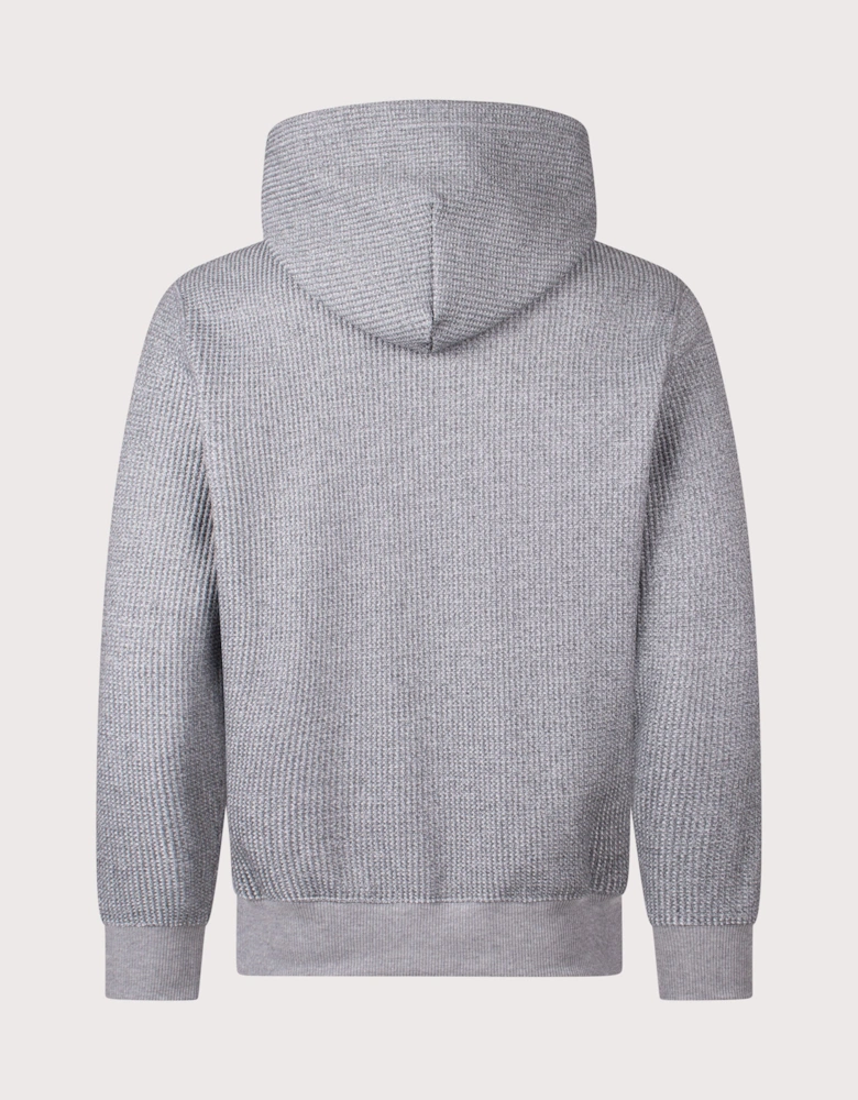 Waffle Knit Fleece Lined Hoodie
