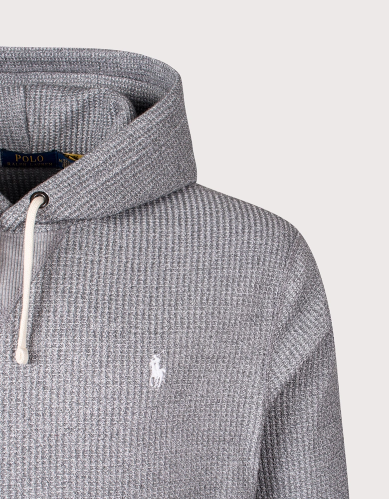 Waffle Knit Fleece Lined Hoodie