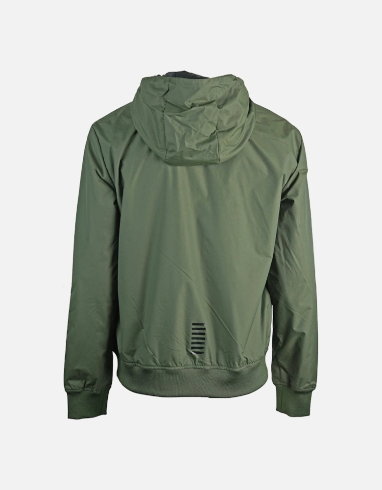 Green Hooded Bomber Jacket