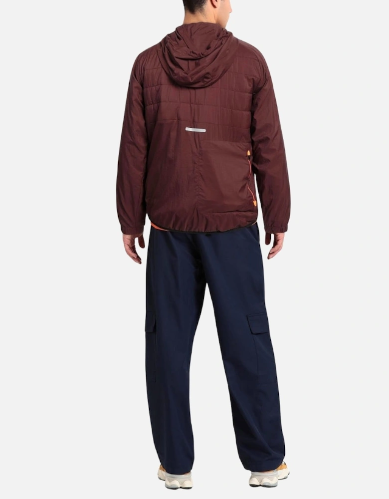 EA7 Lightweight Hooded Bitter Chocolate Bomber Jacket