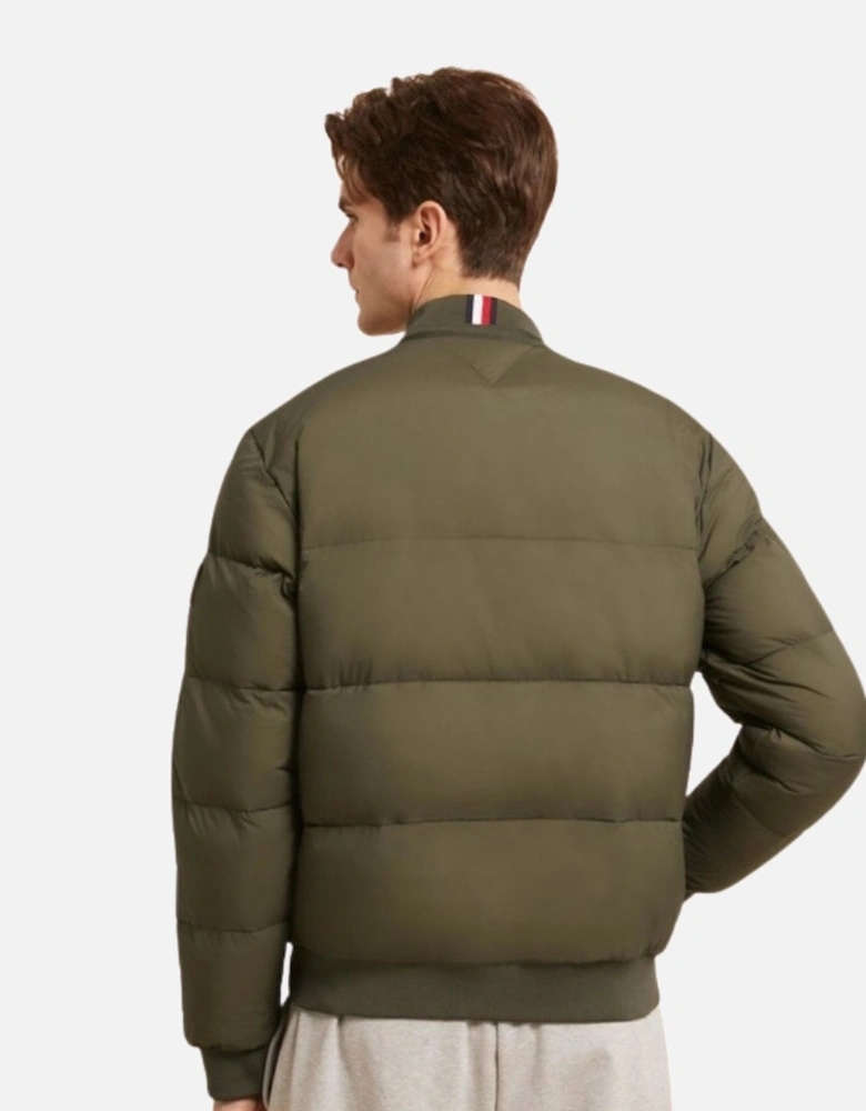 Green High Loft Bomber Jacket