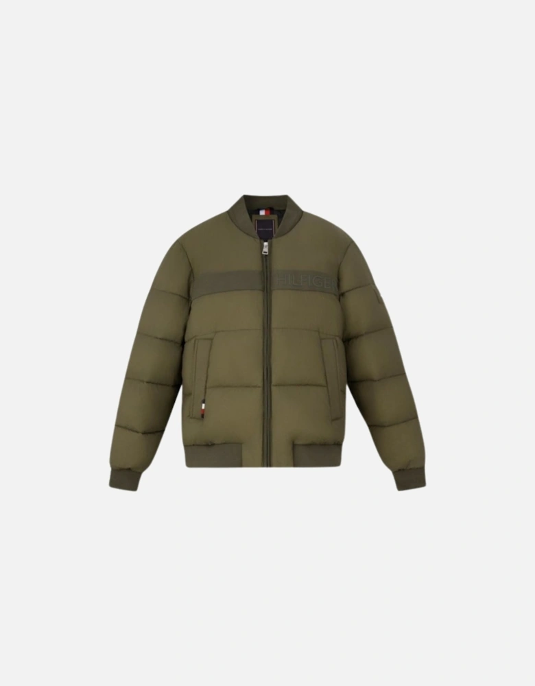 Green High Loft Bomber Jacket