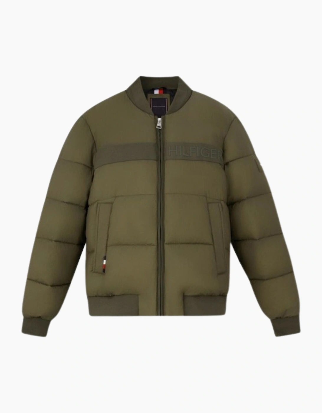 Tommy Hilfiger Men's Tommy Hilfiger Green High Loft Bomber Jacket - Tan