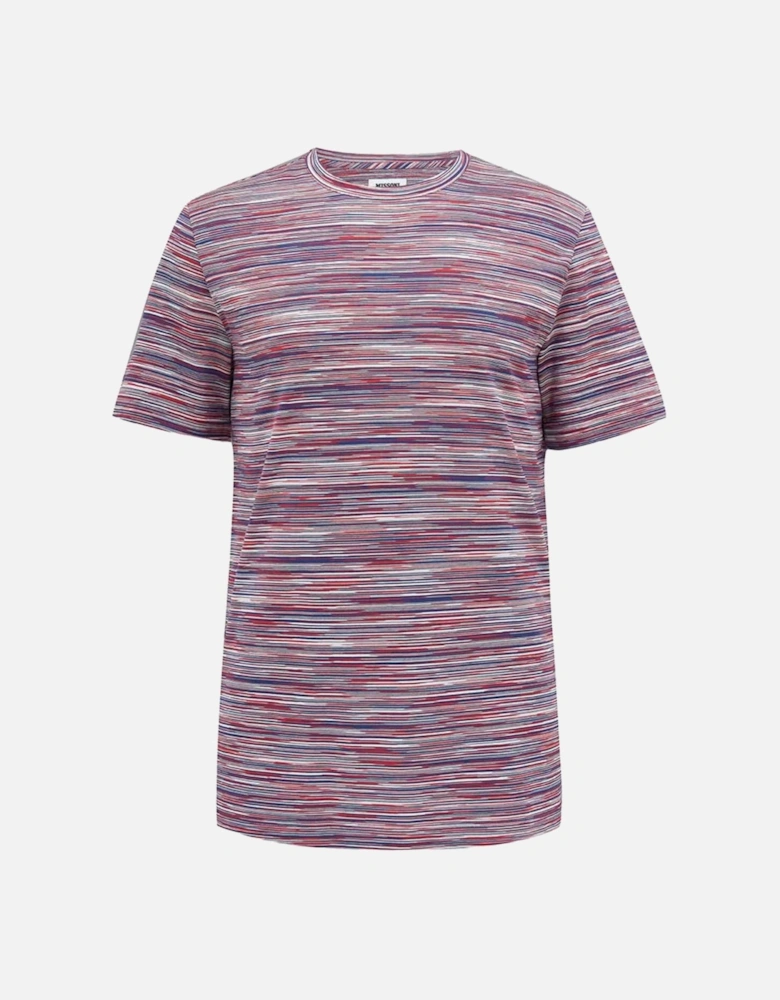 Distorted Cotton Logo T-Shirt Red