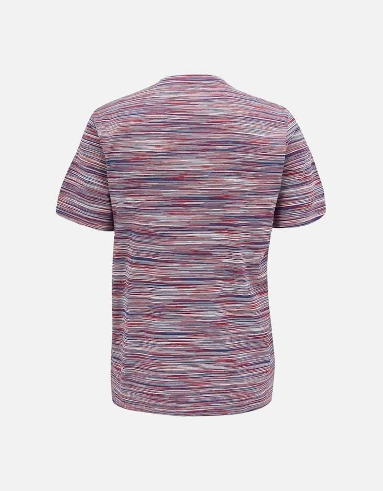 Distorted Cotton Logo T-Shirt Red