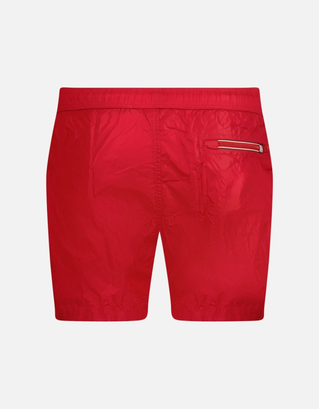 Logo Swim Shorts Zip Pocket Red
