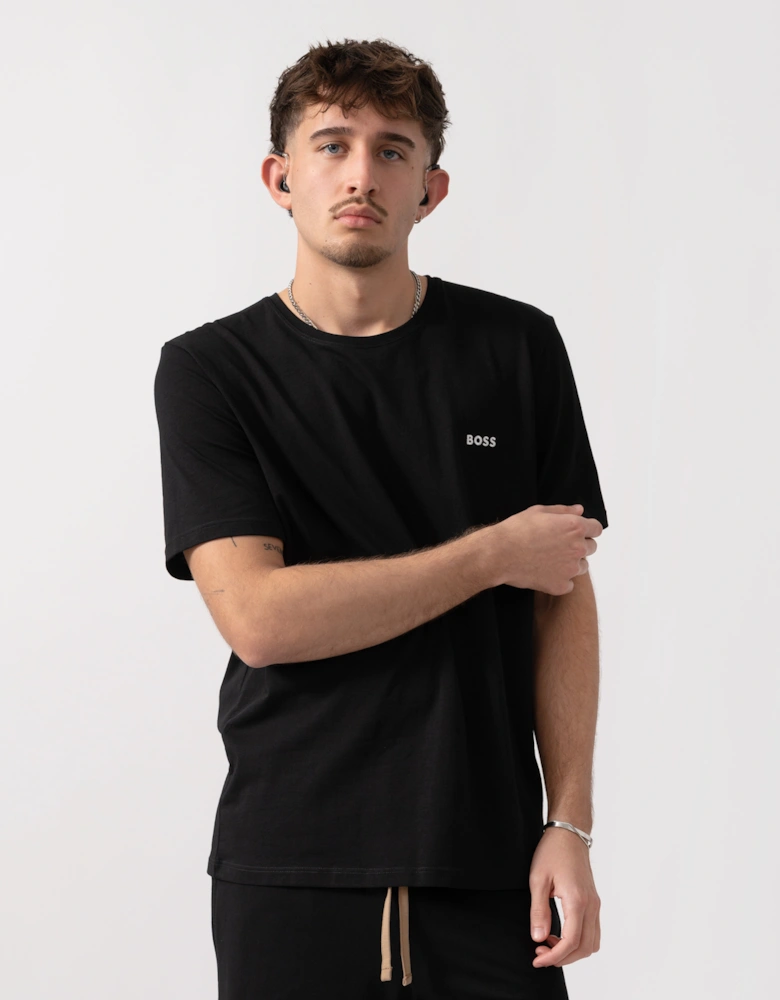 BOSS Orange Mix & Match Mens Loungewear T-Shirt with Embroidered Logo - Black 001