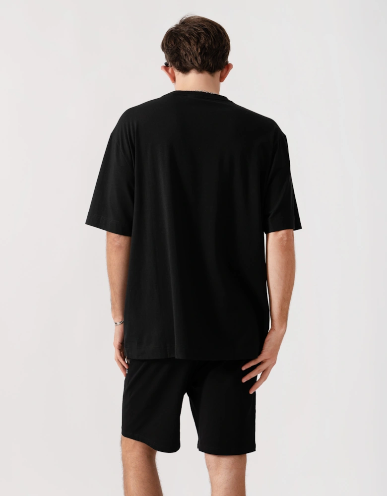 HUGO Ray Mens Logo Graphic Pyjama T-Shirt - Black 001