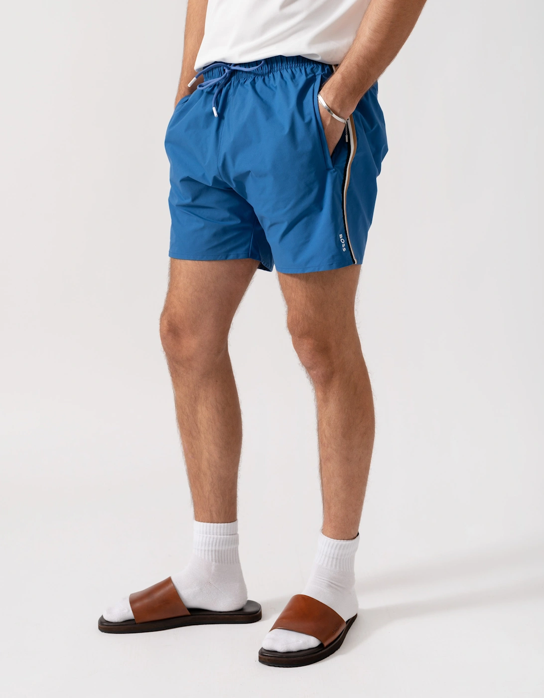 BOSS Orange Iconic Mens Swim Shorts - Bright Blue 436