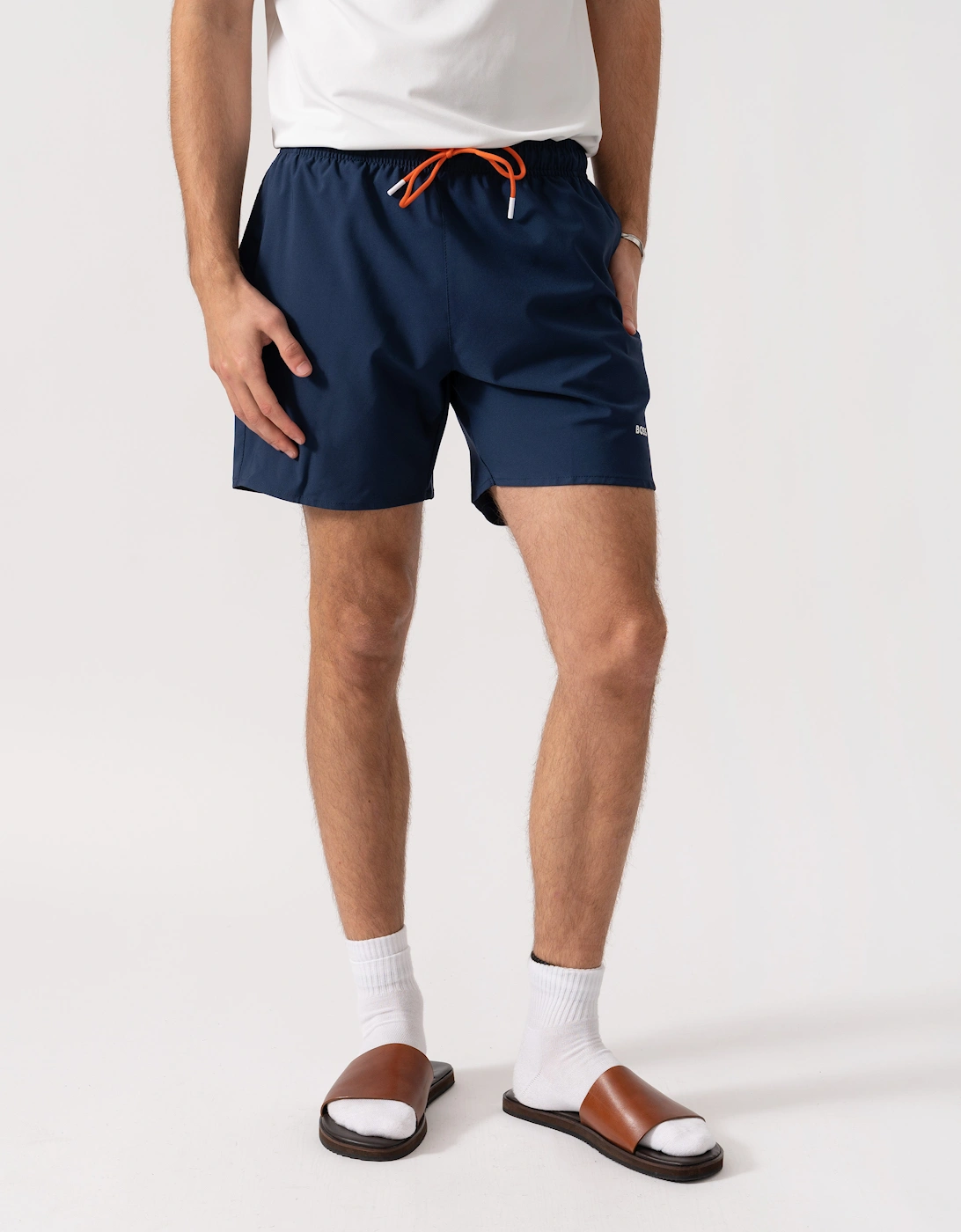 BOSS Orange Tio Mens Swim Shorts - Navy 415, 5 of 4