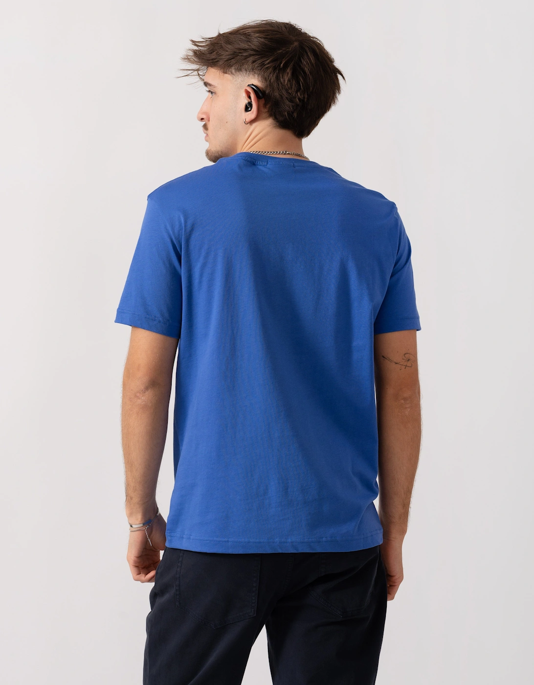 Mens Regular Fit Short Sleeve Shield Logo T-Shirt - 417 Royal Blue
