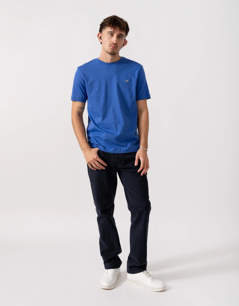 Mens Regular Fit Short Sleeve Shield Logo T-Shirt - 417 Royal Blue