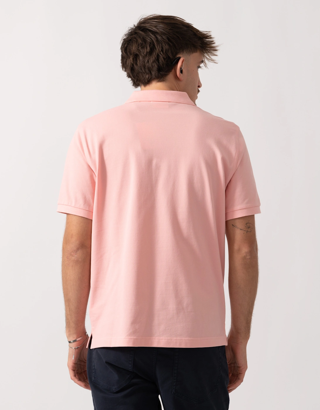 Mens Regular Fit Short Sleeve Shield Logo Pique Polo - 671 Bubbelgum Pink