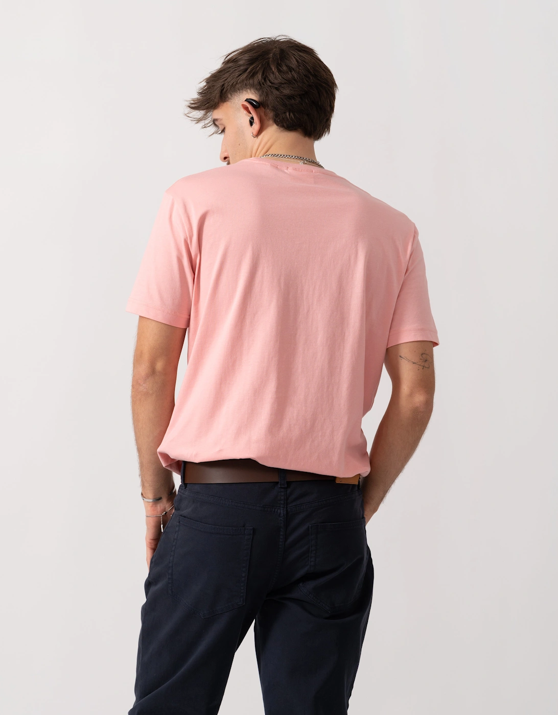 Mens Regular Fit Short Sleeve Shield Logo T-Shirt - 671 Bubbelgum Pink