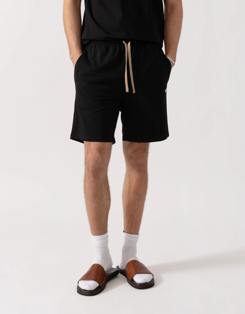 BOSS Orange Mix & Match Stretch-Cotton Loungewear Shorts with Embroidered Logo - Black 002